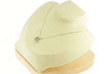 Load image into Gallery viewer, 18K Sapphire Inset Crescent Moon Statement Pendant White Gold