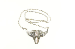 Sterling Silver Henry Yazzie Mother of Pearl Native American Necklace 19.75"