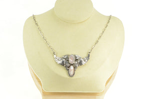 Sterling Silver Henry Yazzie Mother of Pearl Native American Necklace 19.75"
