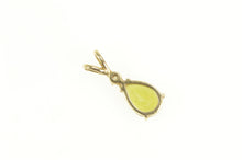 Load image into Gallery viewer, 14K Peridot Pear Diamond Accent Statement Pendant Yellow Gold