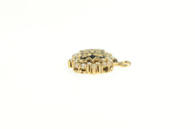 Load image into Gallery viewer, 10K Phi Mu Enamel Fraternity Seed Pearl Charm/Pendant Yellow Gold
