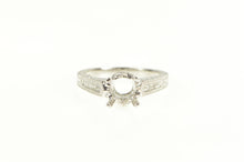 Load image into Gallery viewer, 14K 6.5mm Diamond Elaborate Engagement Setting Ring White Gold