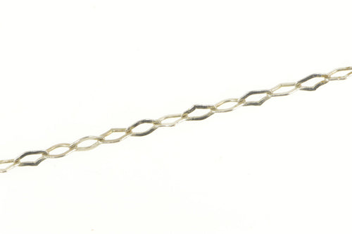 10K Retro Paperclip Chain Simple Link Bracelet 6.75