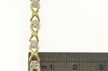 Load image into Gallery viewer, 10K Classic Diamond Hugs &amp; Kisses Tennis Bracelet 7&quot; Yellow Gold