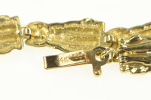 Load image into Gallery viewer, 14K Cat Kitty Kitten Animal Pet Lover Chain Bracelet 7&quot; Yellow Gold