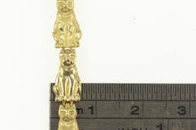 Load image into Gallery viewer, 14K Cat Kitty Kitten Animal Pet Lover Chain Bracelet 7&quot; Yellow Gold