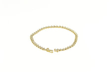 Load image into Gallery viewer, 10K Classic Diamond Wavy Link Tennis Bracelet 7.5&quot; Yellow Gold