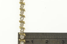 Load image into Gallery viewer, 10K Classic Diamond Wavy Link Tennis Bracelet 7.5&quot; Yellow Gold