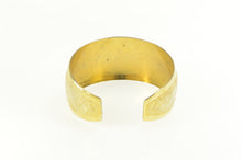 Load image into Gallery viewer, Gold Filled Ornate Incan Motif Graduated Tribal Cuff Bracelet 6.75&quot;