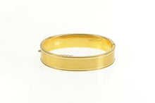 Load image into Gallery viewer, Gold Filled Squared Floral Pattern Engraved Bangle Bracelet 7&quot;