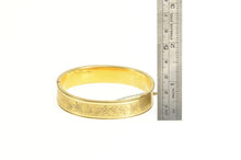 Load image into Gallery viewer, Gold Filled Squared Floral Pattern Engraved Bangle Bracelet 7&quot;