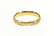Load image into Gallery viewer, Gold Filled Scroll Engraved Retro Statement Bangle Bracelet 7.25&quot;