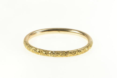 Gold Filled Victorian Ornate Repousse Scroll Bangle Bracelet 7.25