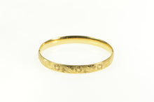 Load image into Gallery viewer, Gold Filled Elaborate Floral Engraved Retro Bangle Bracelet 7.25&quot;