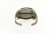 Load image into Gallery viewer, Sterling Silver Ornate Turquoise Leaf Feather Native American Bracelet 6&quot;