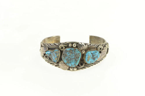Sterling Silver Gilbert Adeky Turquoise Navajo Native American Bracelet 6.5
