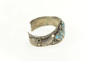 Sterling Silver Gilbert Adeky Turquoise Navajo Native American Bracelet 6.5"