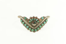 Load image into Gallery viewer, Sterling Silver Turquoise Native American Zuni Cuff Bracelet 6&quot;
