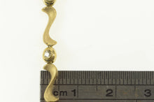 Load image into Gallery viewer, Gold Filled Wavy Link Satin Finish Cubic Zirconia Tennis Bracelet 8.25&quot;