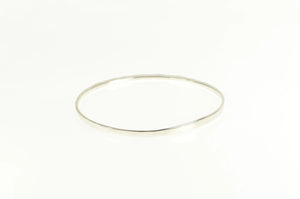 Sterling Silver Hammered Designer Asymmetrical Bangle Bracelet 8"
