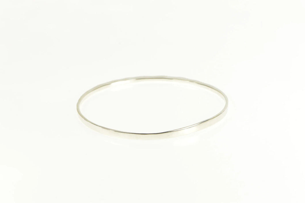 Sterling Silver Hammered Designer Asymmetrical Bangle Bracelet 8