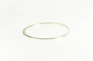 Sterling Silver Hammered Designer Asymmetrical Bangle Bracelet 8"