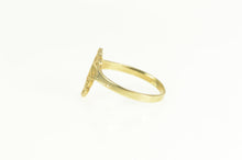 Load image into Gallery viewer, 14K Diamond Cut Filigree Cross Christian Faith Ring Yellow Gold