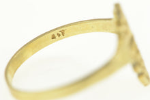Load image into Gallery viewer, 14K Diamond Cut Filigree Cross Christian Faith Ring Yellow Gold