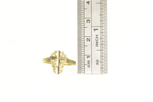 Load image into Gallery viewer, 14K Diamond Cut Filigree Cross Christian Faith Ring Yellow Gold
