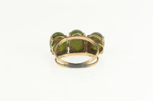 Load image into Gallery viewer, Gold Filled 1940&#39;s Oval Nephrite Three Stone Statement Ring