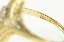 Load image into Gallery viewer, 14K Art Deco Diamond Ornate Filigree Promise Ring Yellow Gold
