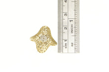 Load image into Gallery viewer, 14K Art Deco Diamond Ornate Filigree Promise Ring Yellow Gold