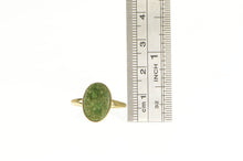 Load image into Gallery viewer, Gold Filled 1960&#39;s Oval Nephrite Classic Statement Ring
