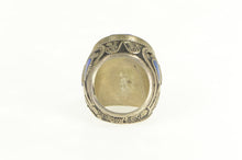 Load image into Gallery viewer, Sterling Silver Lapis Lazuli Carved Horse Massive Statement Ring