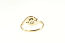 Load image into Gallery viewer, 14K Victorian Natural Emerald Turquoise Bypass Ring Yellow Gold