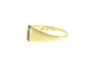 14K Kabana Black Onyx Inlay Graduated Child's Ring Yellow Gold