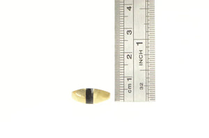 14K Kabana Black Onyx Inlay Graduated Child's Ring Yellow Gold