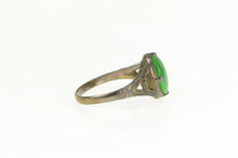 Load image into Gallery viewer, Gold Filled Oval Nephrite Ornate Patterned Statement Ring