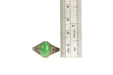 Load image into Gallery viewer, Gold Filled Oval Nephrite Ornate Patterned Statement Ring