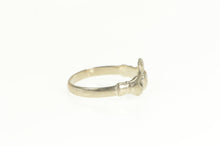 Load image into Gallery viewer, 14K Claddagh Celtic Traditional Irish Loyalty Ring White Gold