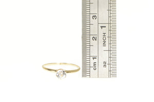 10K Round Classic Solitaire Simple Travel Engagement Ring Yellow Gold