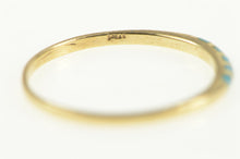 Load image into Gallery viewer, 14K Turquoise Inlay Stackable Statement Band Ring Yellow Gold