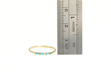 Load image into Gallery viewer, 14K Turquoise Inlay Stackable Statement Band Ring Yellow Gold