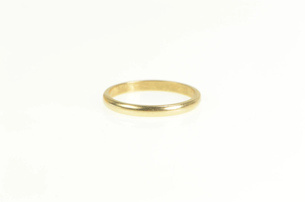 14K Classic Simple 2.0mm Wedding Band Ring Yellow Gold