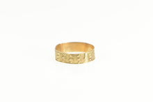 Load image into Gallery viewer, 10K Victorian Floral Pattern Baby Band Child&#39;s Ring Yellow Gold