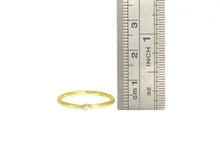 Load image into Gallery viewer, Sterling Silver Solitaire Bamboo Pattern Stackable CZ Ring