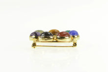 Load image into Gallery viewer, Gold Filled 1960&#39;s Egyptian Scarab Carved Stone Circle Pin/Brooch