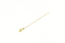 Load image into Gallery viewer, 14K Victorian Pearl Diamond Accent Classic Stick Pin Yellow Gold