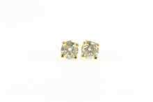 Load image into Gallery viewer, 14K 0.50 Ctw Round Diamond Solitaire Stud Earrings Yellow Gold
