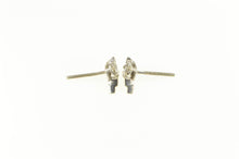 Load image into Gallery viewer, 14K 0.30 Ctw 1950&#39;s Diamond Cross Squared Stud Earrings Yellow Gold